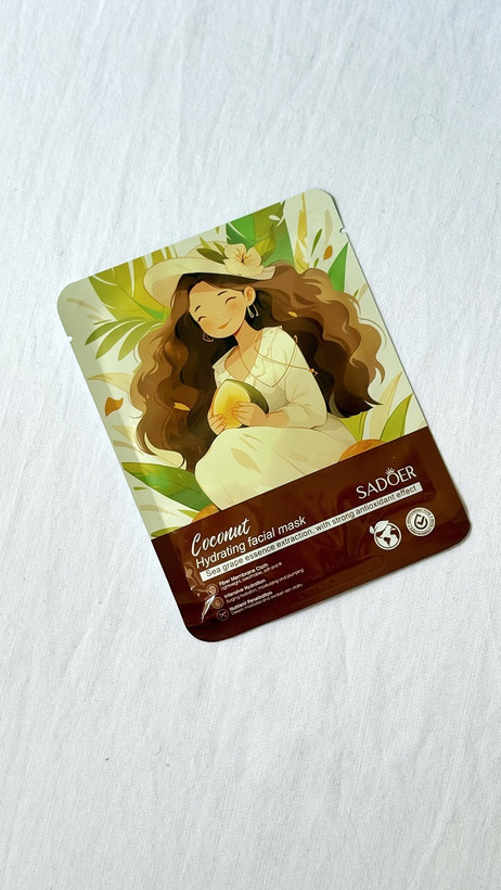 ماسک ورقه ای سادور مدل آبرسان با عصاره نارگیل