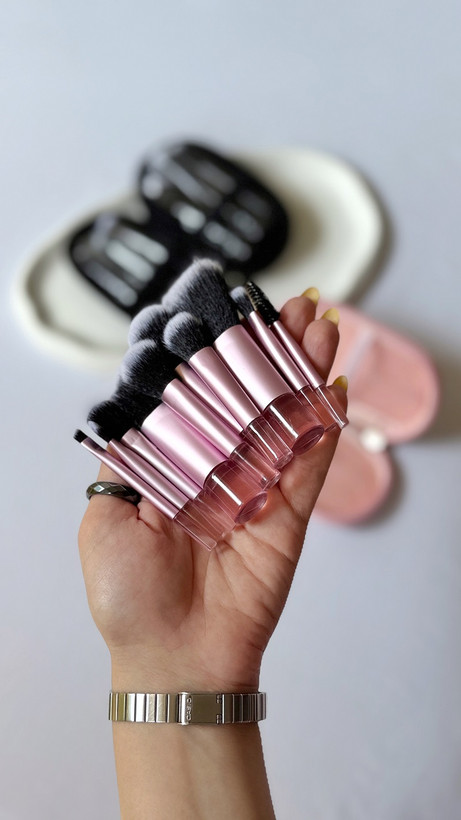 تصویر محتویات ست براش کیفی زیپ دار