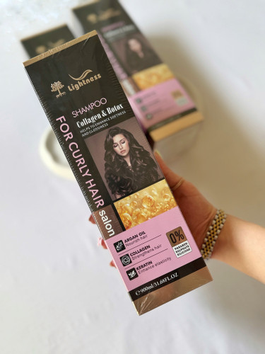 شامپو موهای فر لایتنس حاوی کلاژن و بوتاکس