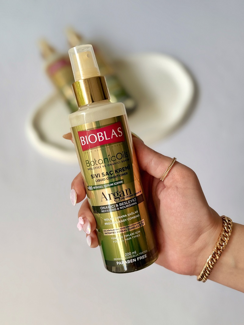 اسپری دوفاز مو بیوبلاس حاوی روغن آرگان