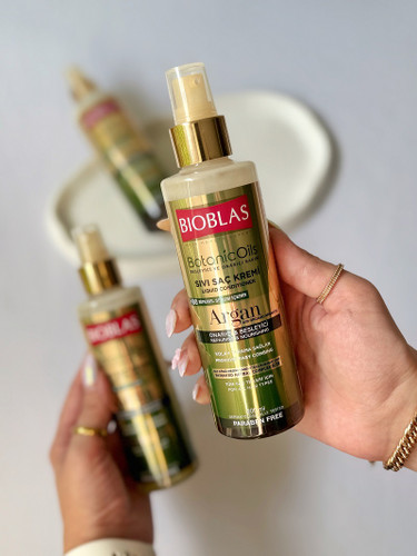 اسپری دوفاز مو بیوبلاس حاوی روغن آرگان