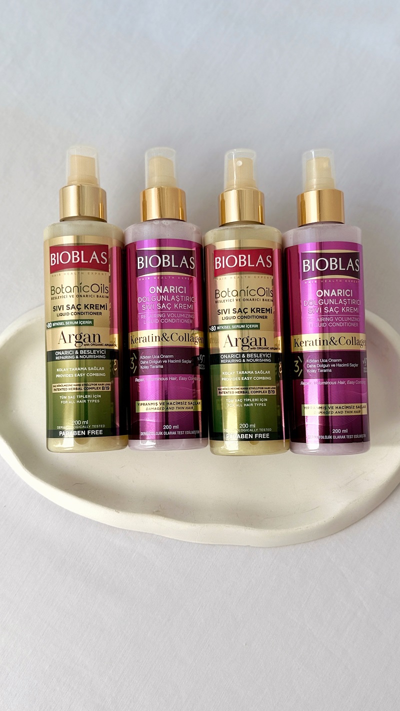 انواع اسپری دوفاز مو بیوبلاس حاوی روغن آرگان