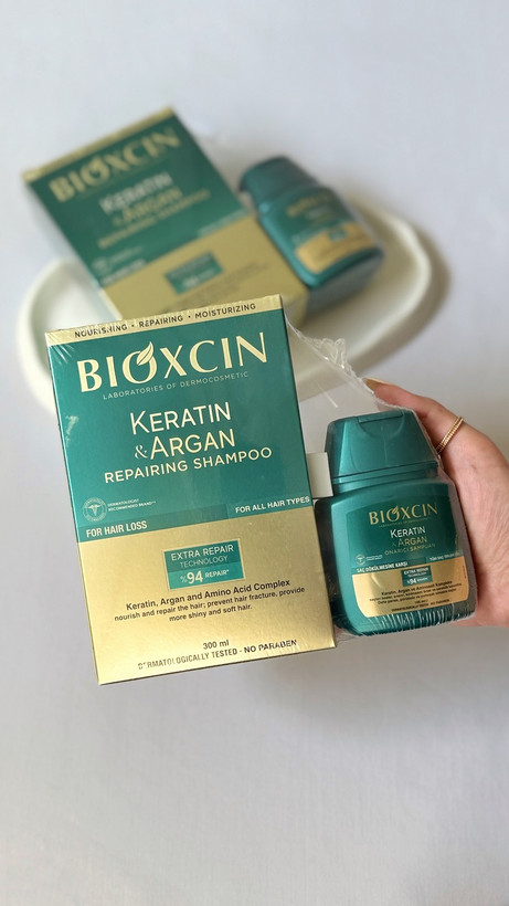 شامپو ترمیم کننده بیوکسین حاوی کراتین و آرگان