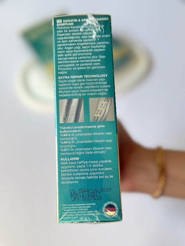 شامپو ترمیم کننده بیوکسین حاوی کراتین و آرگان