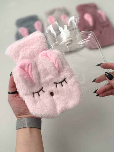 کیسه آب گرم پولیشی طرح خرگوش-رنگ صورتی