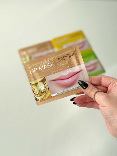 ماسک براق کننده لب طلا سادور فرم دهنده لب اورجینال