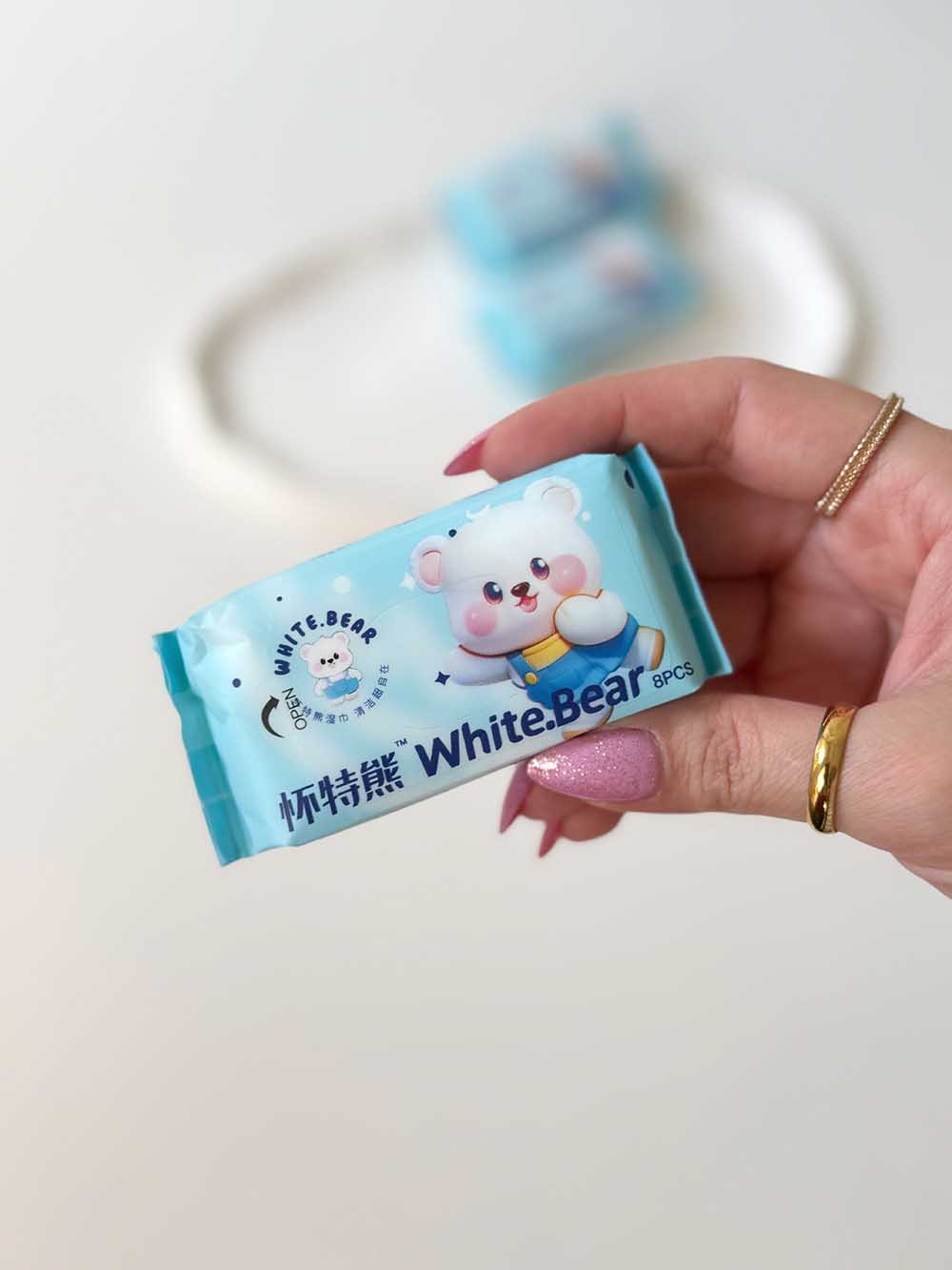 دستمال مرطوب فانتزی مینی مدل White Bear