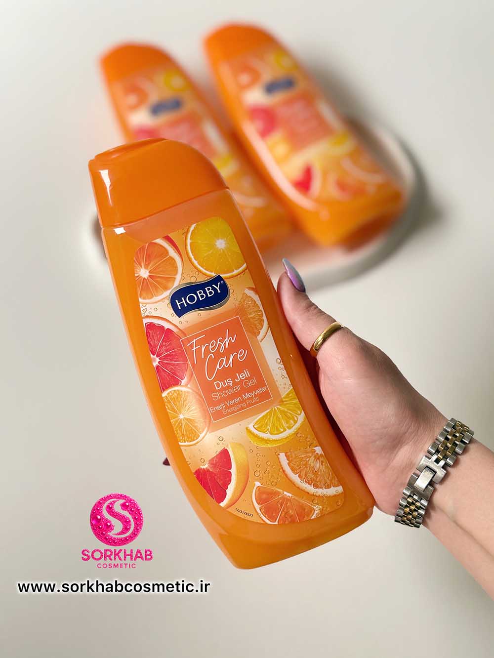 شامپو بدن هوبی مدل Fresh Care رایحه میوه های انرژی زا (پرتقالی)