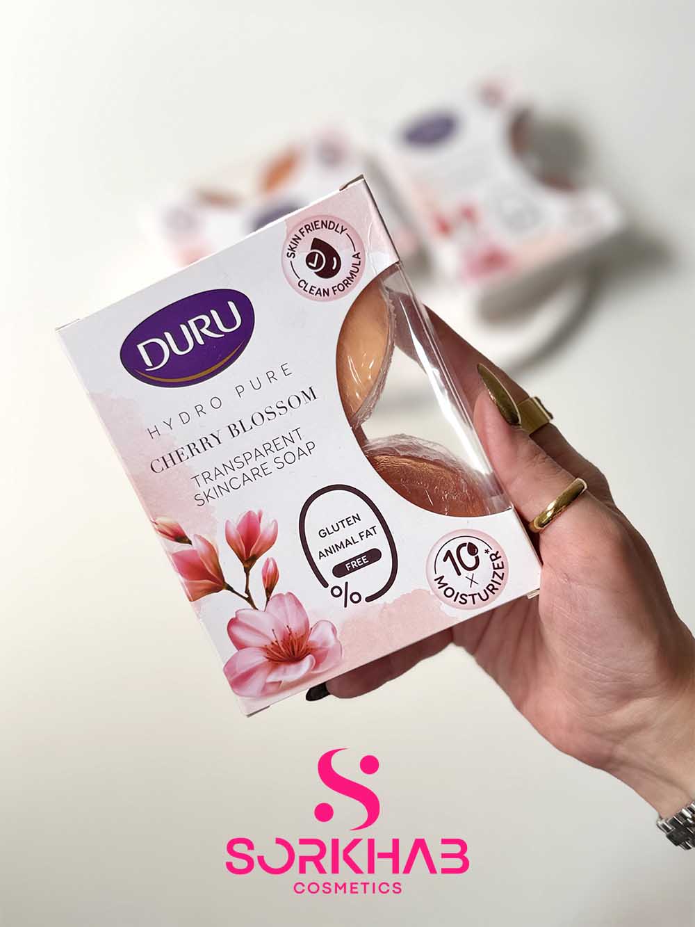 صابون شفاف مراقبت از پوست دورو HYDRO PURE شکوفه گیلاس ساکورا بسته 2 عددی