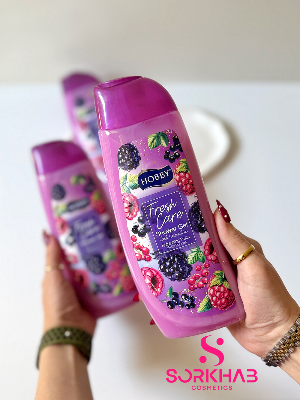 شامپو بدن هوبی  HOBBY FRESH CARE رایحه تمشک و شاتوت حجم 500 میلی لیتر